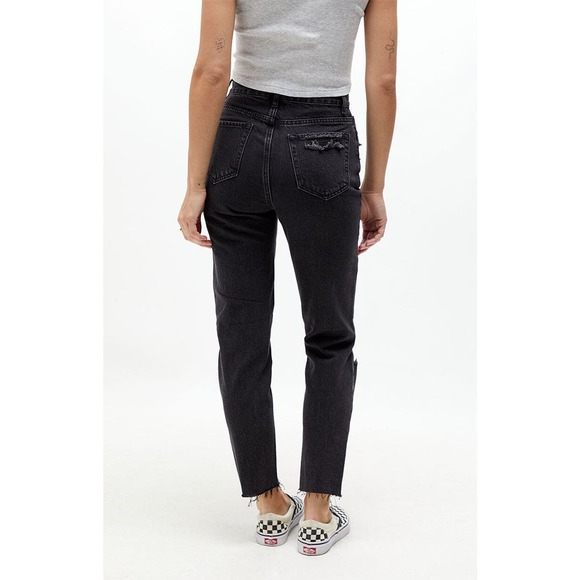 PacSun Ultra High-Rise Slim Fit Denim Distressed Jean, Women's Size 26 - Black - Picture 3 of 14